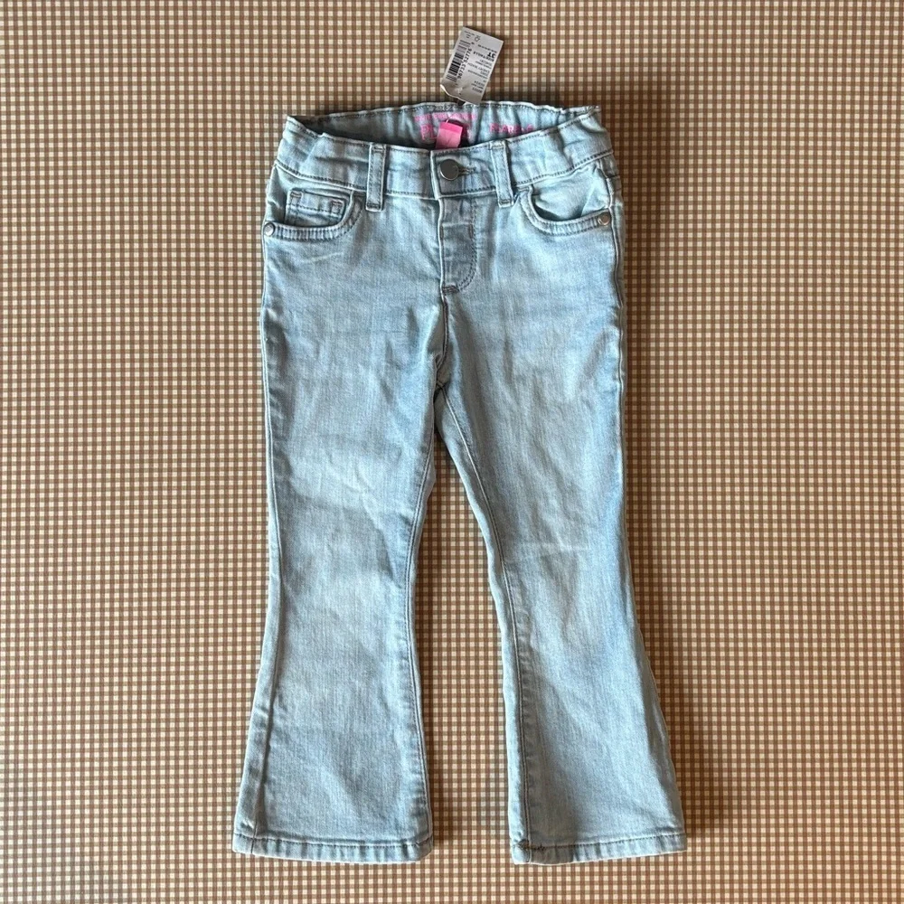 The Children’s Place toddler girl Flare‎ jeans.Light wash denim.Size 3T.Boho.NWT
